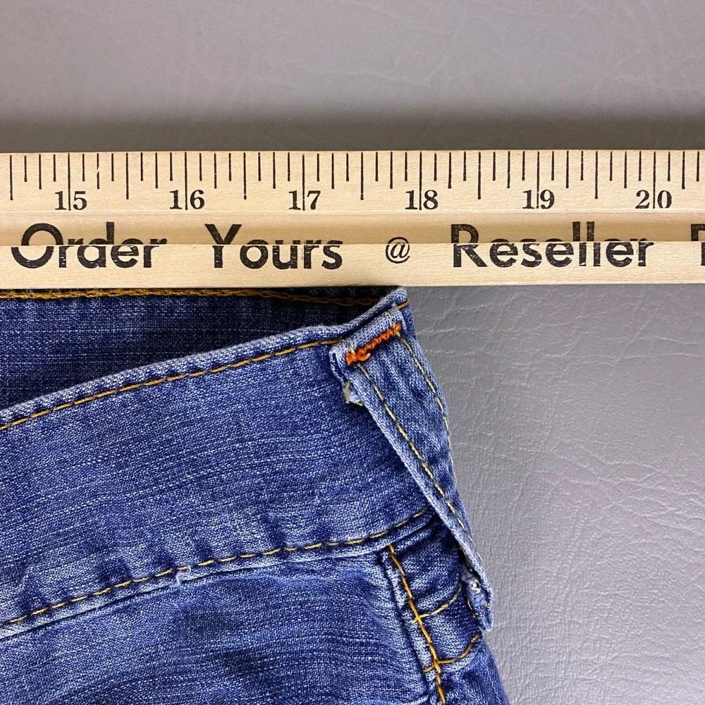 True Religion Joey Blue‎ Flared Jeans Men's Size 36x33 Made in USA Medium Wash